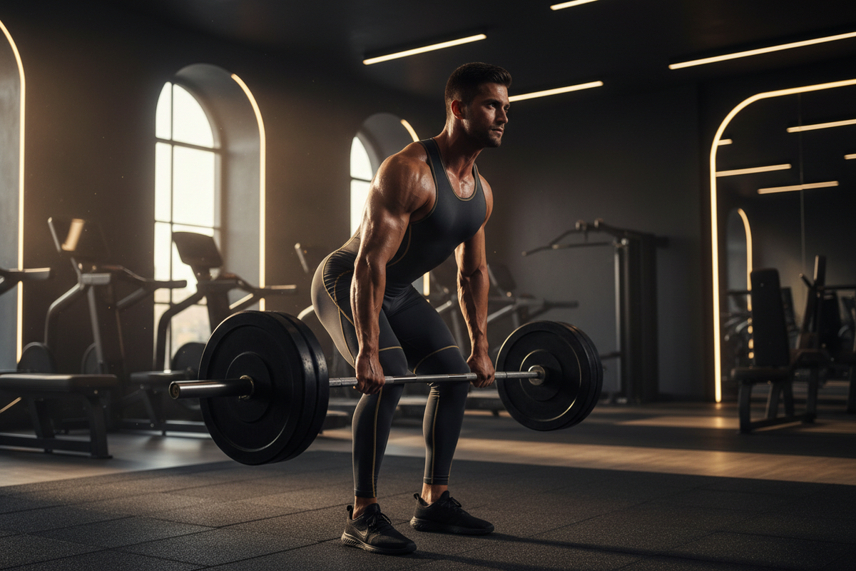 Athlete Lifting Weights
